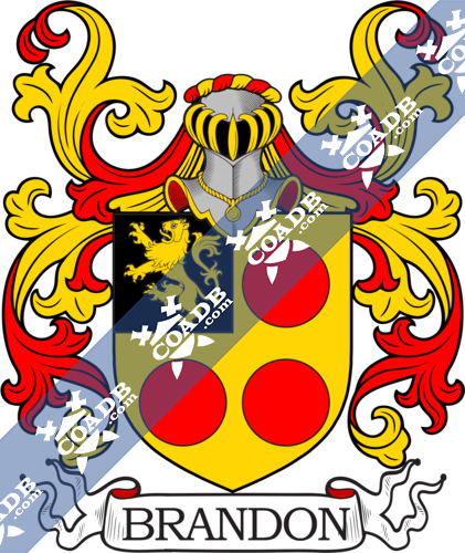 Brandon Family Crest, Coat of Arms and Name History – COADB