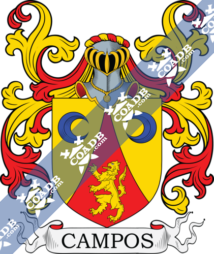 Campos Family Crest Coat Of Arms And Name History Coadb Com Coat Of Arms Surname Histories Genealogy