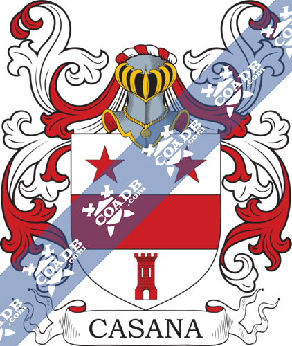 Casana Family Crest, Coat of Arms and Name History – COADB