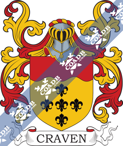 Craven Family Crest, Coat of Arms and Name History