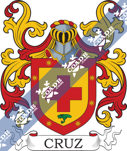 cruz-family-crest-coat-of-arms-and-name-history-coadb-eledge