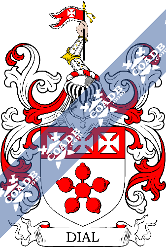 Dial Family Crest, Coat Of Arms And Name History