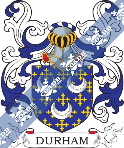 Durham Family Crest Coat Of Arms And Name History