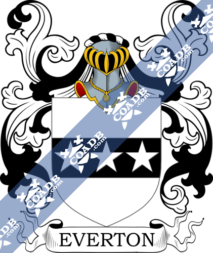 Everton Family Crest Coat of Arms and Name History