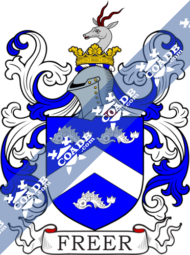 Freer Family Crest, Coat of Arms and Name History