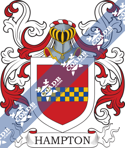 hampton-family-crest-coat-of-arms-and-name-history-coadb-eledge