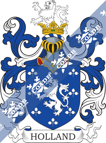 Holland Family Crest Coat Of Arms And Name History