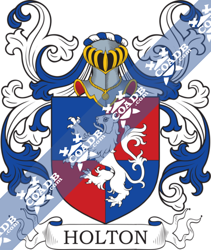 Holton Family Crest, Coat of Arms and Name History