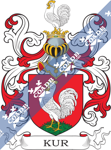 Kur Family Crest, Coat of Arms and Name History