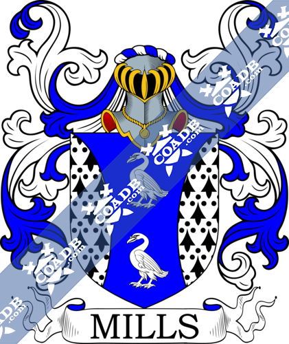 mills-family-crest-coat-of-arms-and-name-history-coadb-eledge