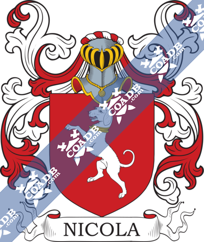 Nicola Family Crest, Coat of Arms and Name History – COADB