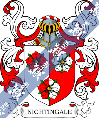 Nightingale Family Crest Coat Of Arms And Name History