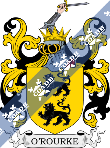 O’Rourke Family Crest, Coat of Arms and Name History