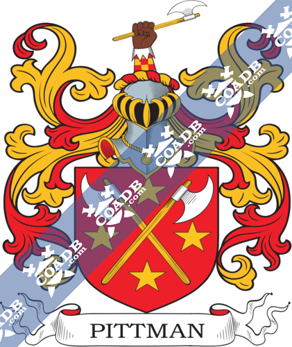 Pittman Family Crest, Coat of Arms and Name History