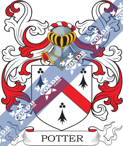 Potter Family Crest Coat Of Arms And Name History