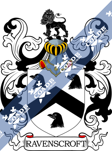 Ravenscroft Family Crest, Coat of Arms and Name History