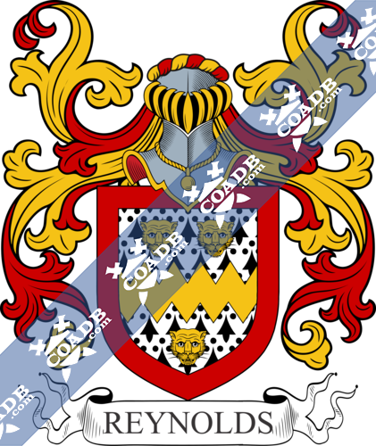 Reynolds Family Crest, Expertly Researched