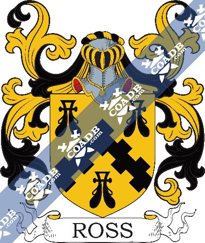 Ross Family Crest, COADB of Eledge Arms Genealogy Family Name Coat / – and History