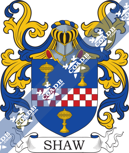 Shaw Family Crest Coat Of Arms And Name History Coadb Coat Of 