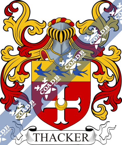 Thacker Family Crest, Coat of Arms and Name History