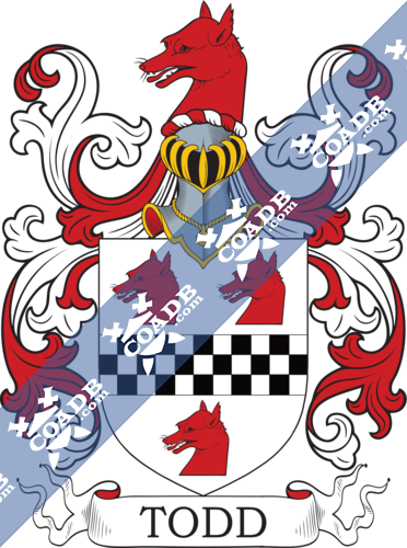 Todd Family Crest, Coat of Arms and Name History