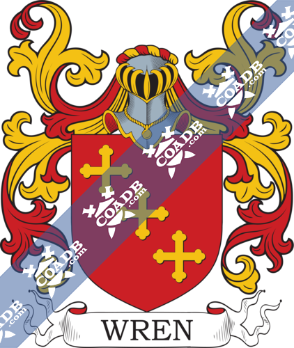 Wren Family Crest, Coat of Arms and Name History