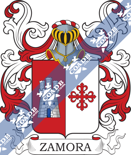 Zamora Family Crest, Coat of Arms and Name History – coadb.com: Coat of